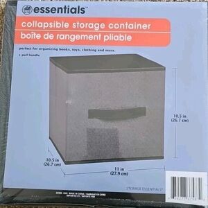 Essentials Black and Gray Storage Box